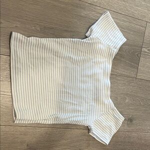 altard state off shoulder striped top
